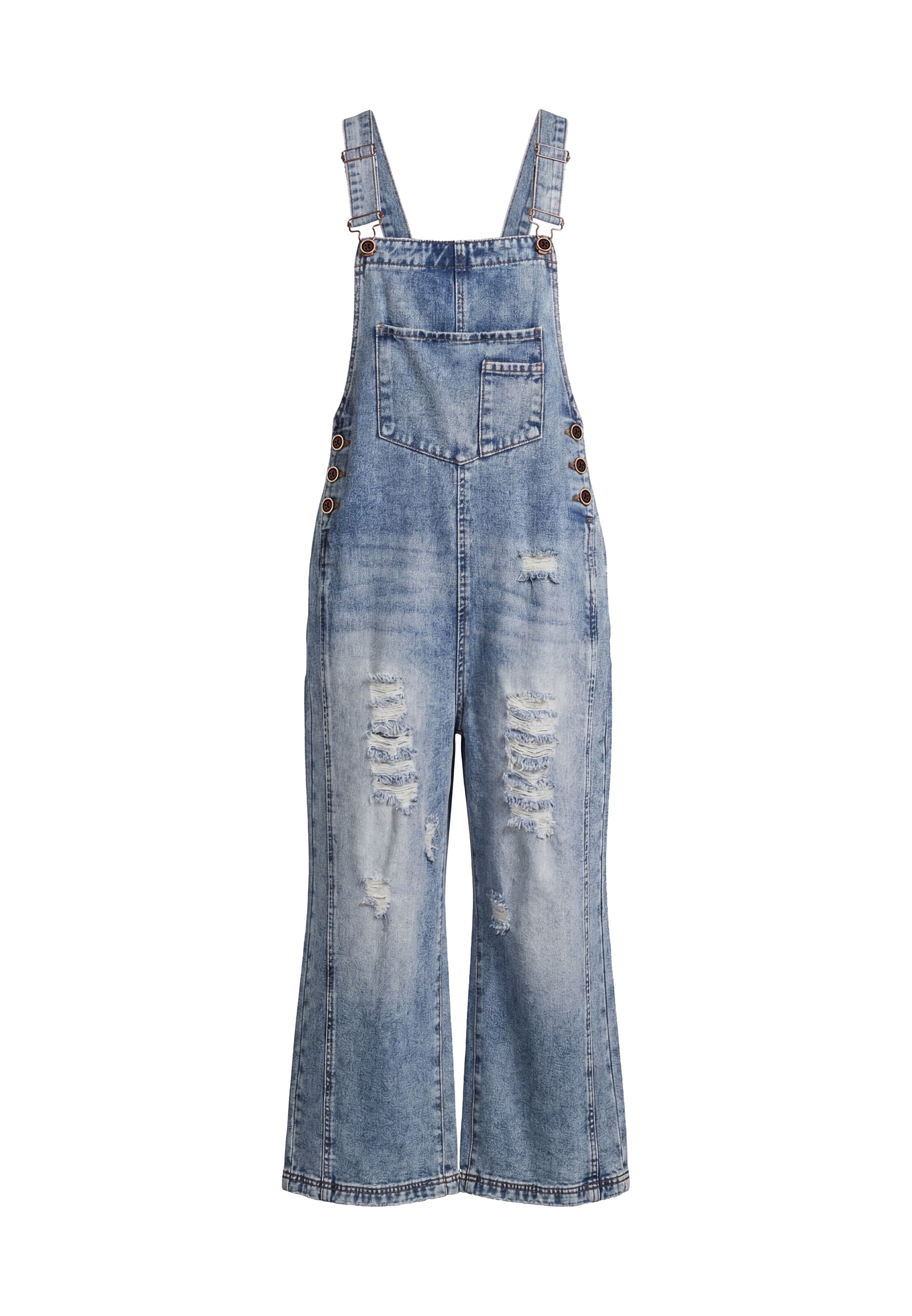 IZIA Tuinbroek jeans in Blauw: voorkant