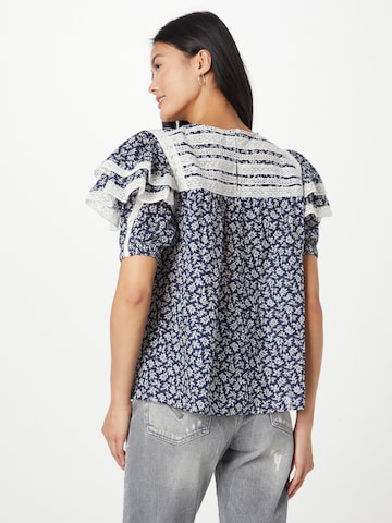 Warehouse Bluse in Blau