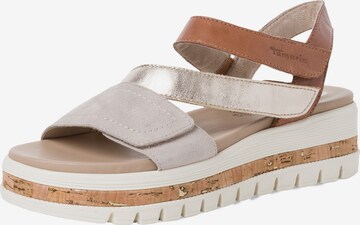 TAMARIS Strap Sandals in Beige: front