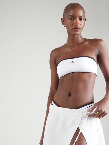 Calvin Klein Swimwear Bandeau Bikiniöverdel i vit