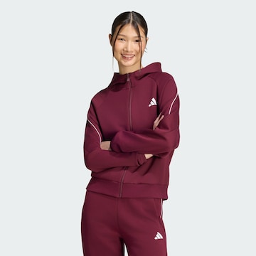 Giacca di felpa sportiva 'Stadium' di ADIDAS SPORTSWEAR in rosso: frontale