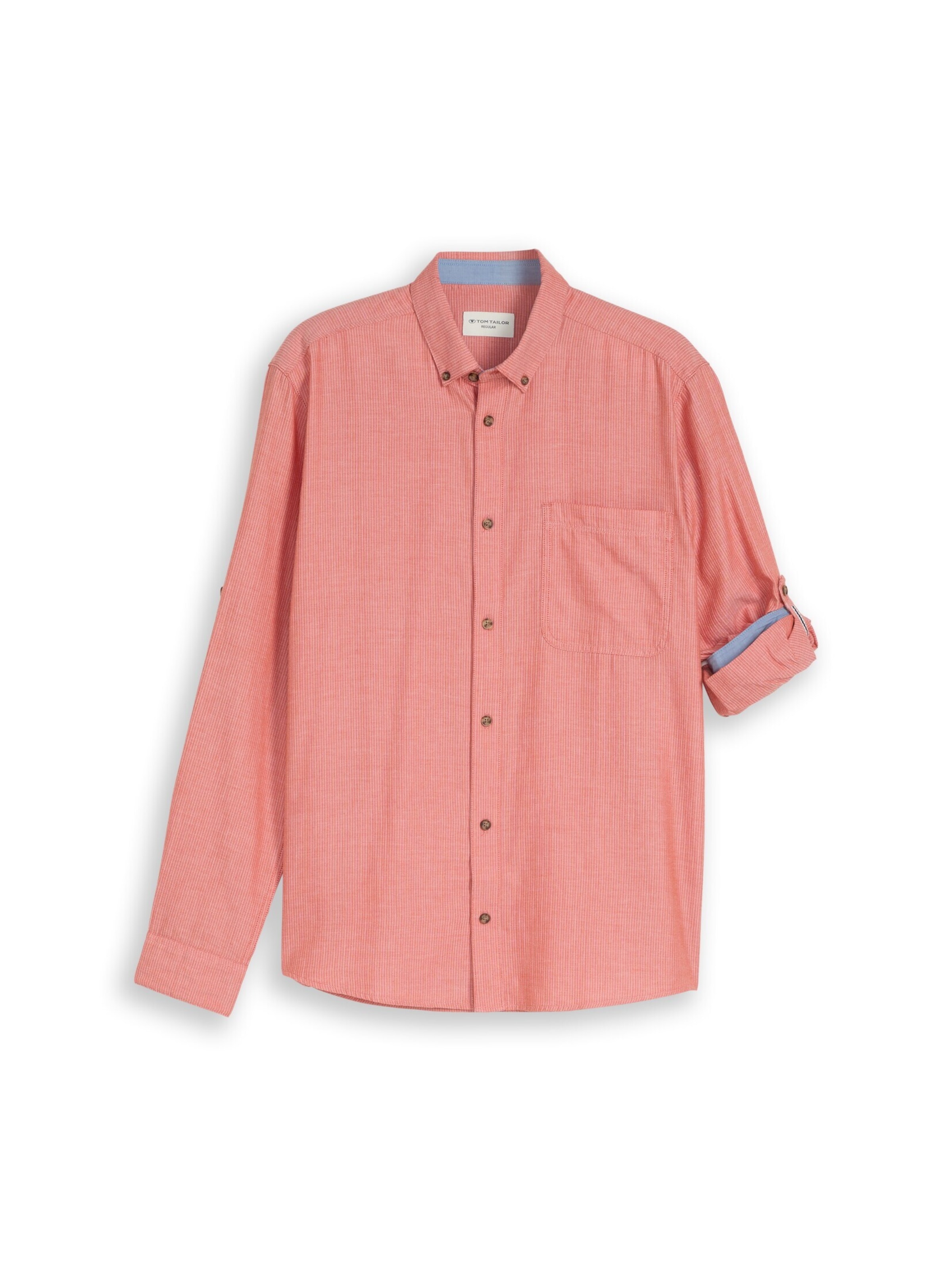 TOM TAILOR Regular fit Button Up Shirt in Orange: front
