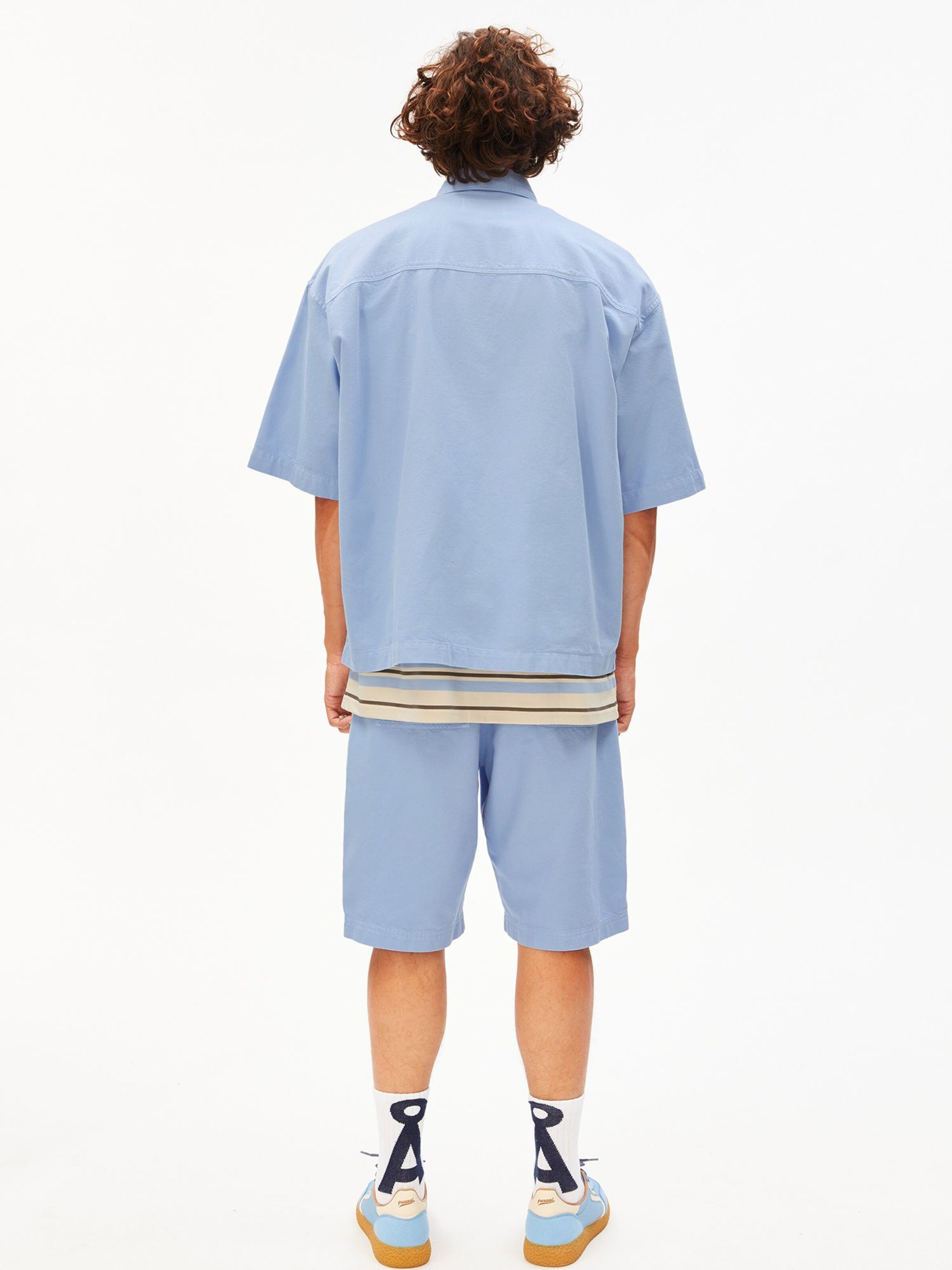 ARMEDANGELS Comfort fit Button Up Shirt in Blue