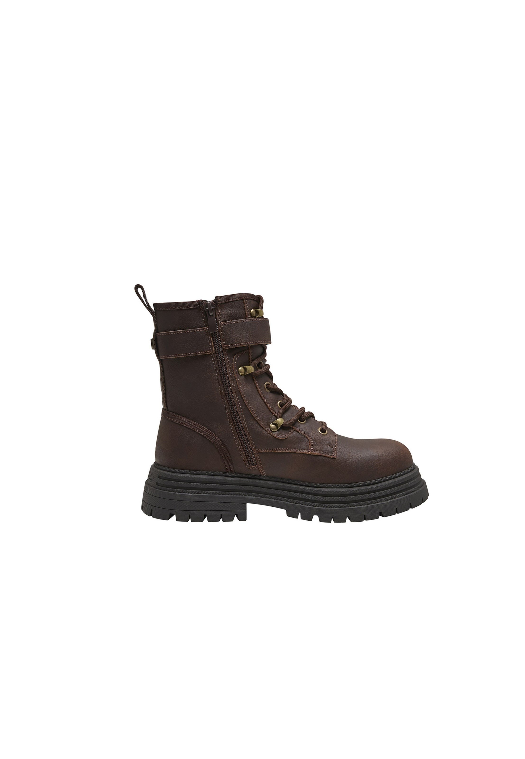 BUFFALO Lace-up bootie 'Lennox' in Brown