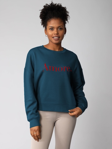 Sweat-shirt 'Amore ' Watapparel en vert : devant