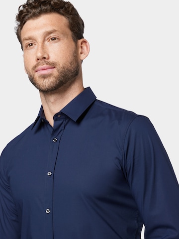 HUGO Slim Fit Hemd 'Elisha' in Blau