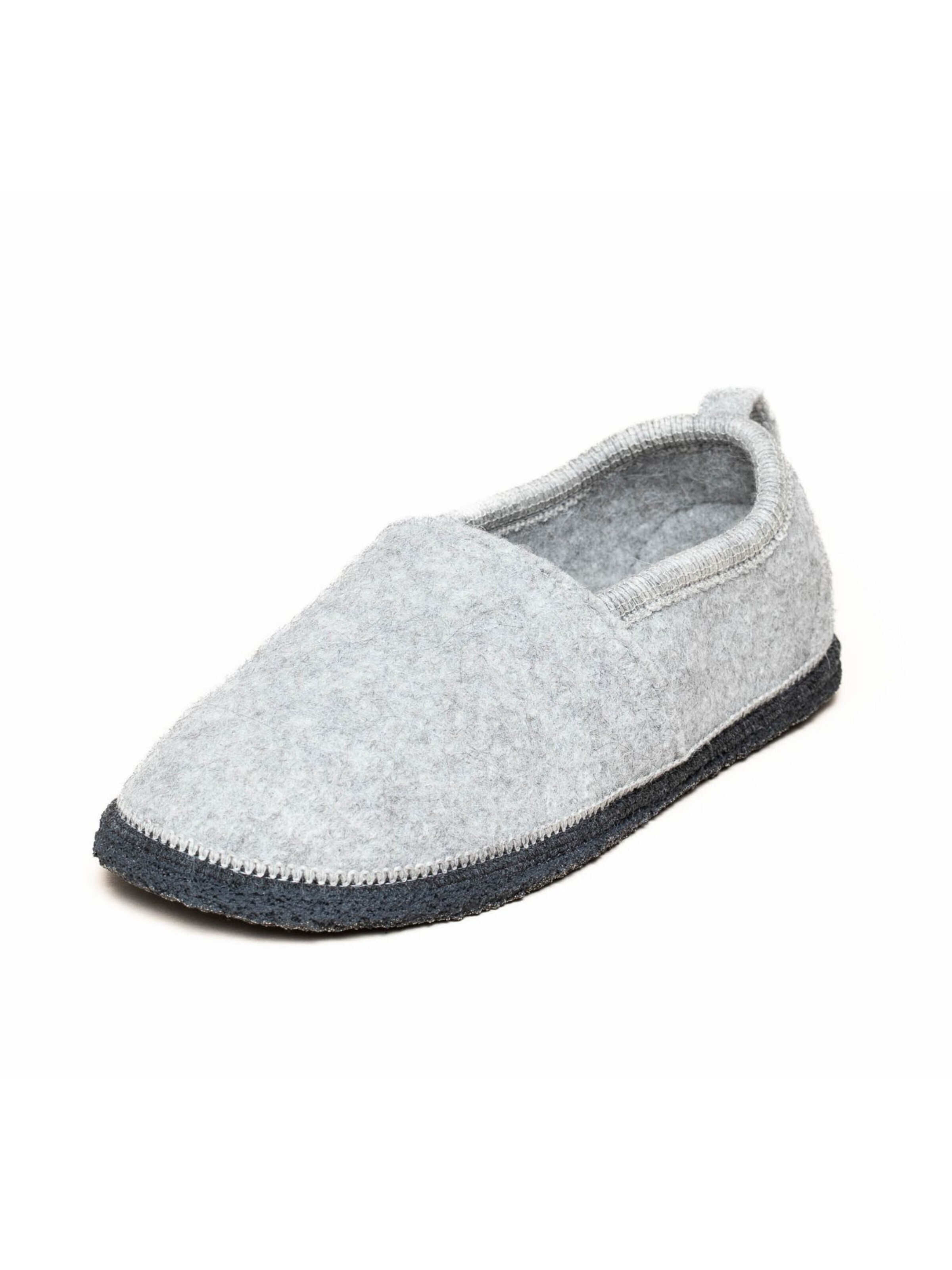 Gottstein Slippers 'Slipper Homely Alpaka Slipper Homely Alpaka' in Grey: front