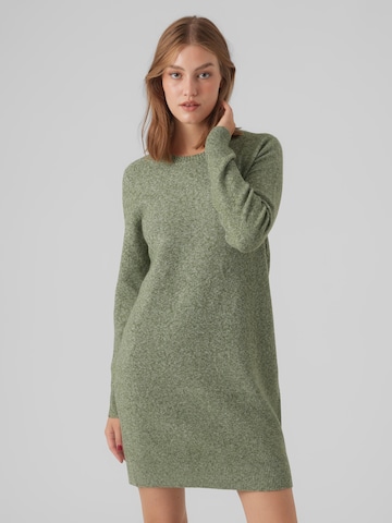 VERO MODA Gebreide jurk 'Doffy' in Groen: voorkant