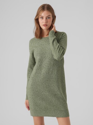 VERO MODA Knitted dress 'Doffy' in Green: front