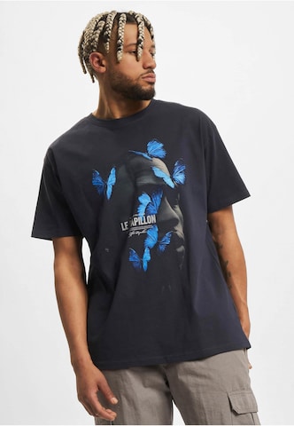 MT Upscale T-shirt 'Le Papillon' i blå: framsida