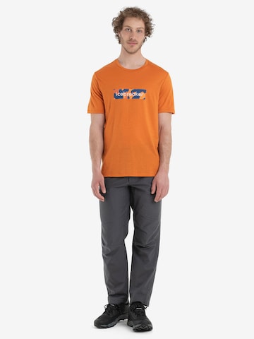 ICEBREAKER - Camisa funcionais 'Natural' em laranja