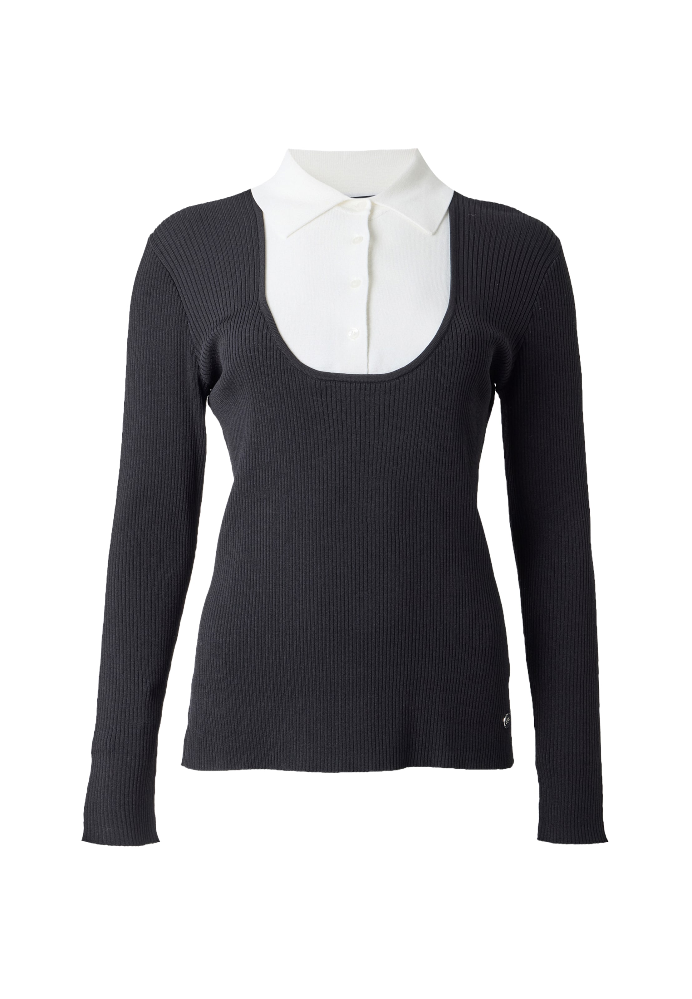 Pulover de la Karl Lagerfeld pe negru: față