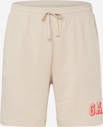 GAP Regular Broek in Beige: voorkant