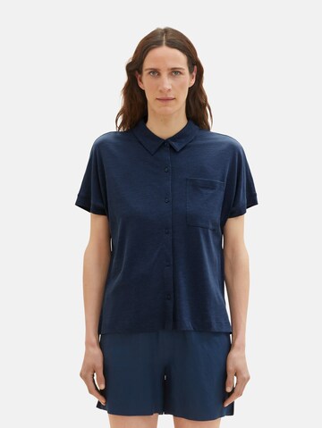 TOM TAILOR Blouse in Blue: front