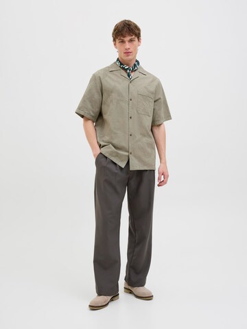 JACK & JONES Comfort fit Overhemd 'JPRBLULUKE' in Bruin