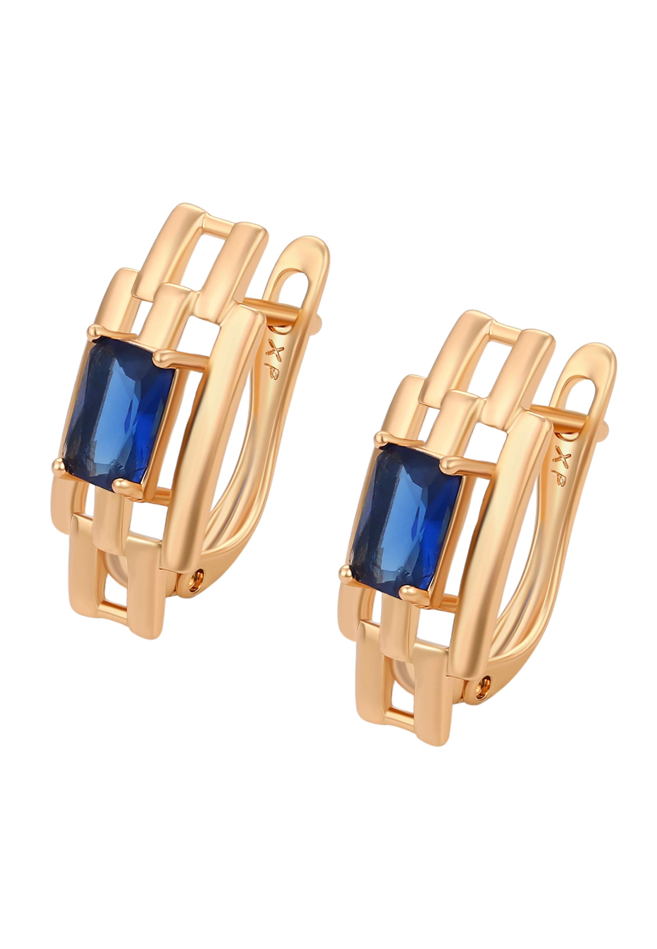 Boucles d'oreilles faina en or : devant