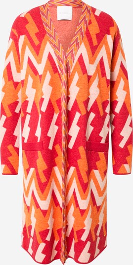 DELICATELOVE Strickjacke 'ELLE' in orange / puder / rot, Produktansicht