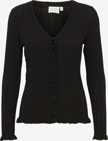 Atelier Rêve Knit Cardigan 'Irfantino Ca3' in Black: front