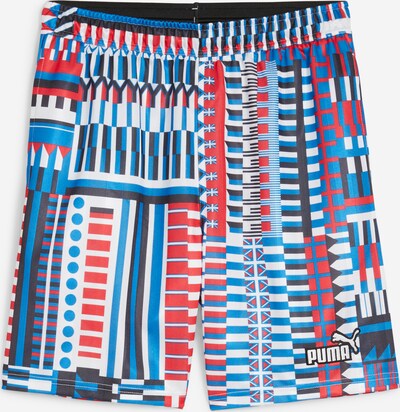 PUMA Спортивные штаны в Цвет морской волны / Лазурный / Пурпурный / Белый, Обзор товара