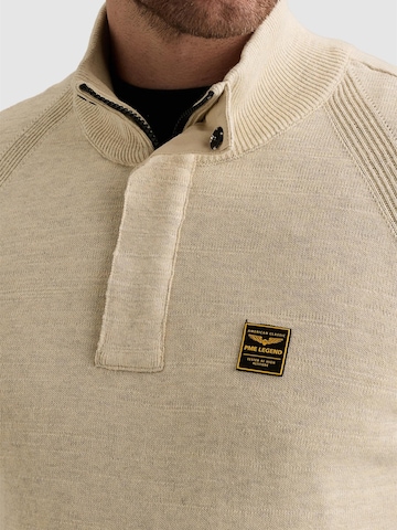 Pull-over 'Pullover with half-zip and raglan sleeves' PME Legend en beige