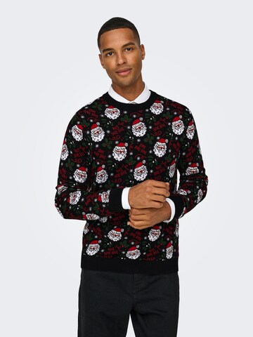 Pull-over 'ONSXMAS' Only & Sons en noir