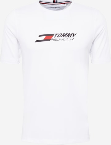 Tommy Sport Funksjonsskjorte i hvit: forside
