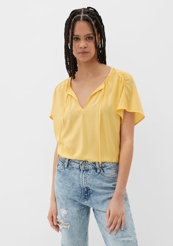 QS Blouse in Yellow: front