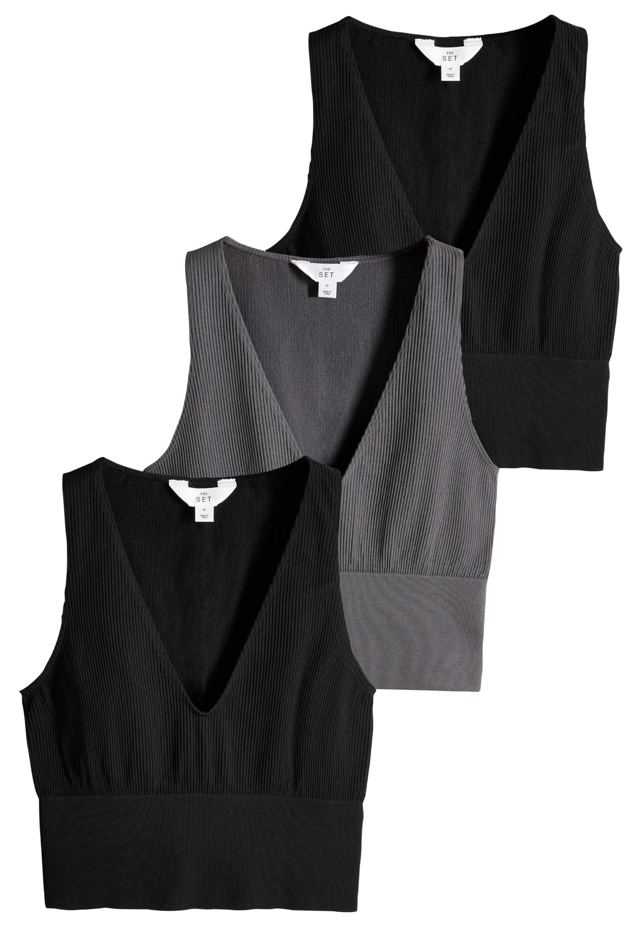 Haut The Set en gris : devant