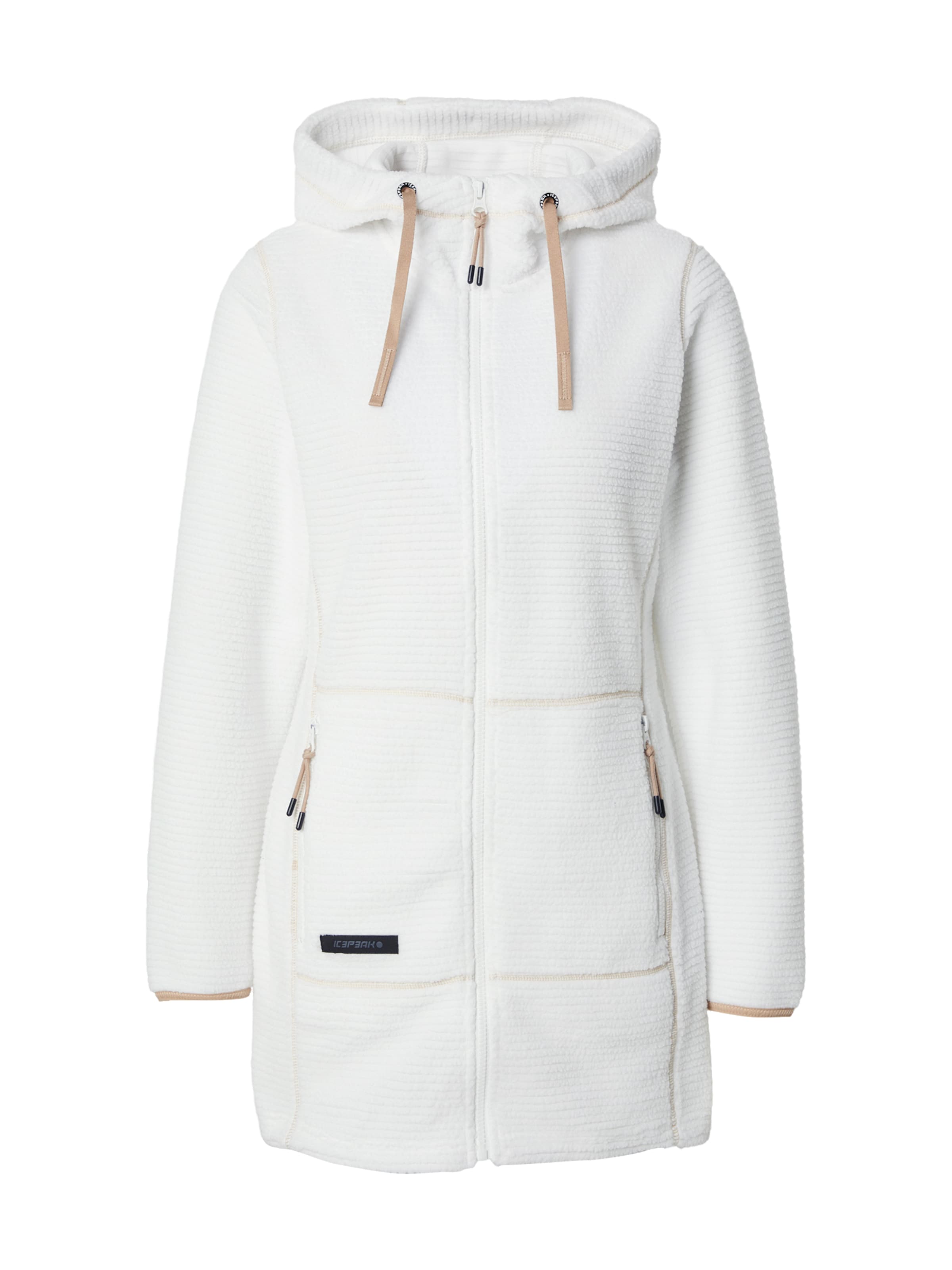 ICEPEAK Λειτουργική ζακέτα φλις 'AGRA' σε λευκό: μπροστά