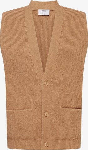 ABOUT YOU x Kevin Trapp Knit Cardigan 'Jerome' in Brown: front