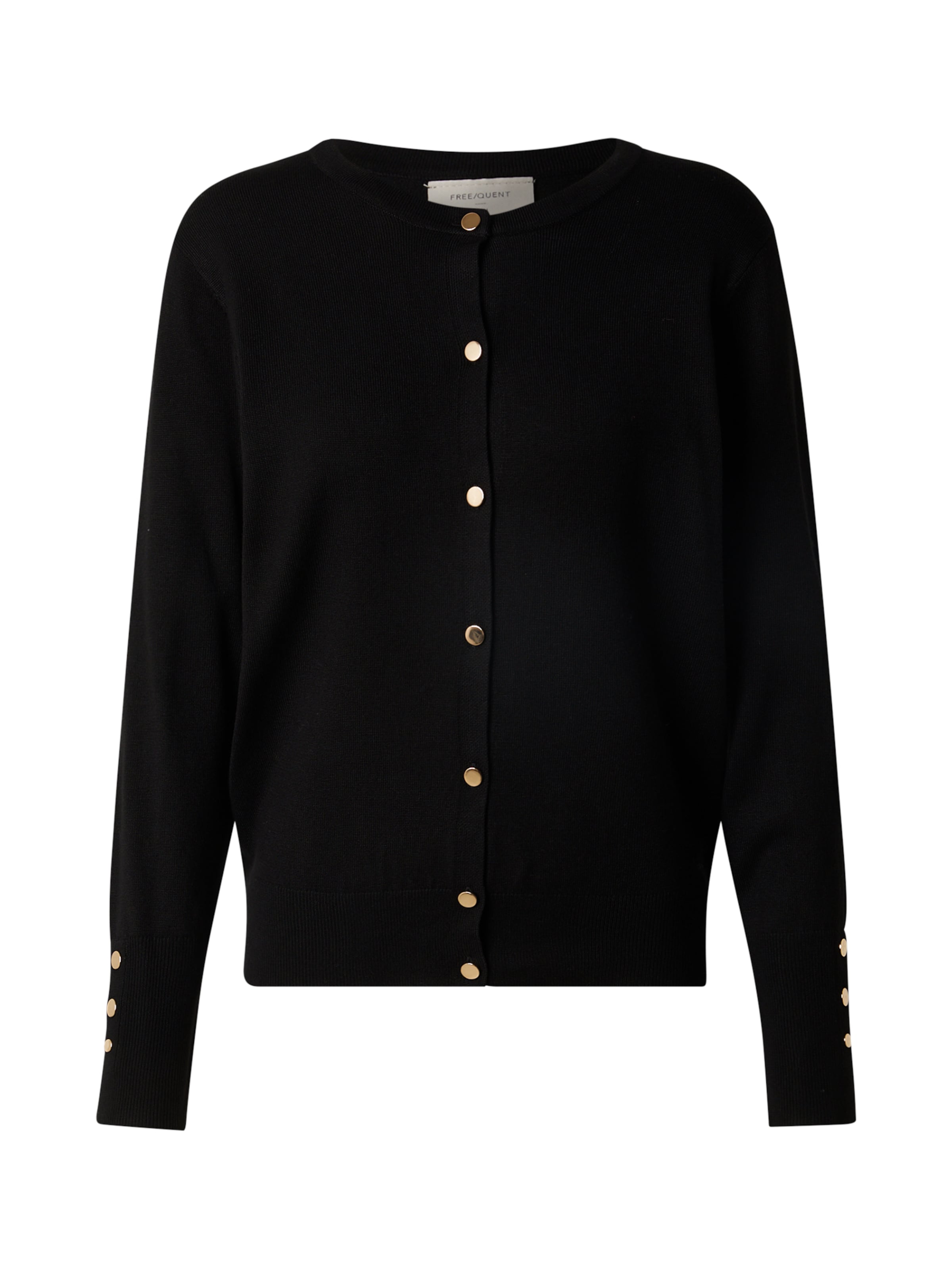 Freequent Strickjacke 'KATIE' in Schwarz: Vorderseite