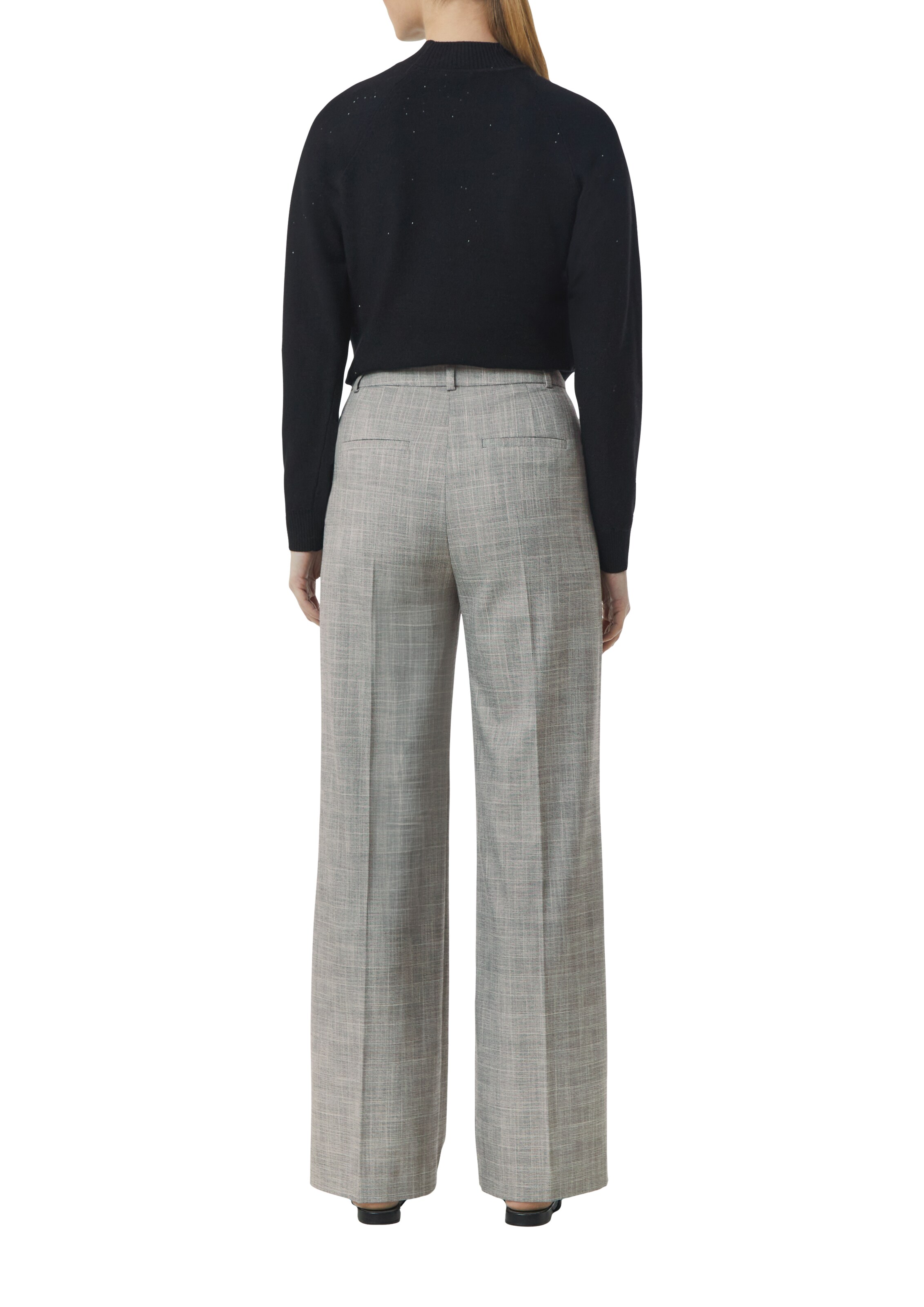 COMMA Wide leg Pantalon in Grijs: terug