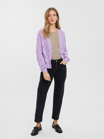 VERO MODA Knit Cardigan 'Gabby' in Purple