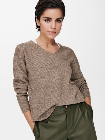 ONLY Pullover 'Camilla' in Braun