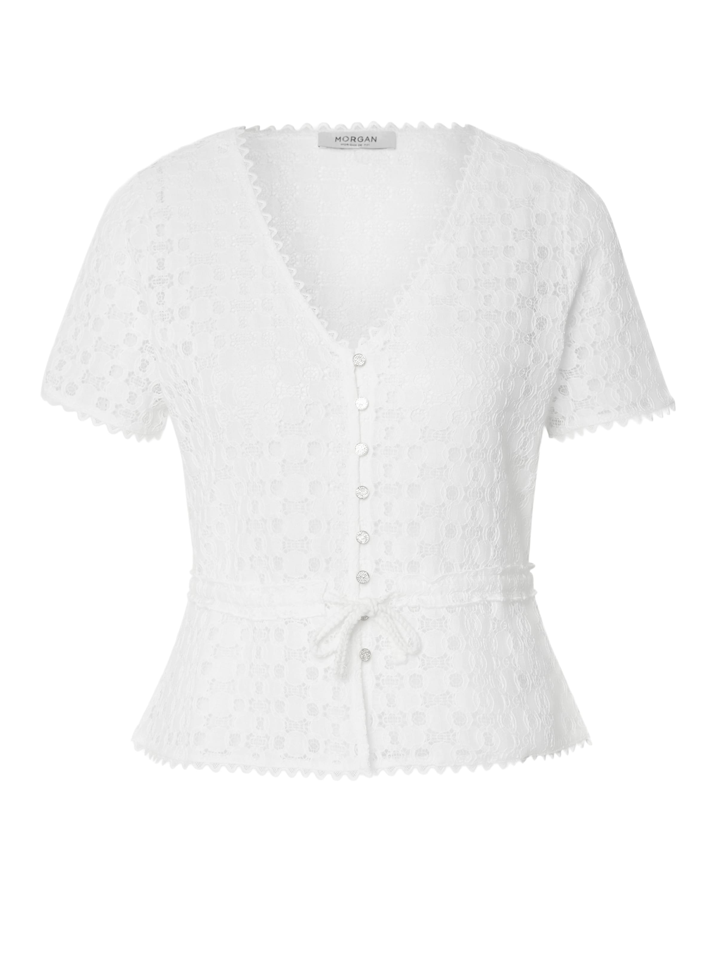 Morgan Blouse 'DATE' in White: front