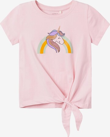 NAME IT T-shirt 'HOPES' i rosa: framsida