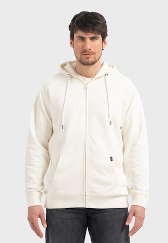 Oldskull Sweatvest 'Plain Basic' in Wit: voorkant