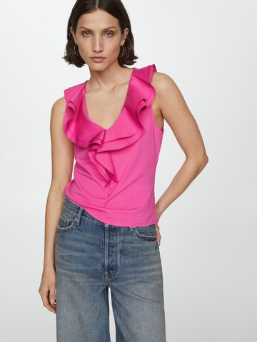 MANGO Top 'POPLI' in Pink: front