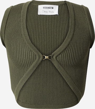 ABOUT YOU x Chiara Biasi Knitted Top 'Leona' in Green: front