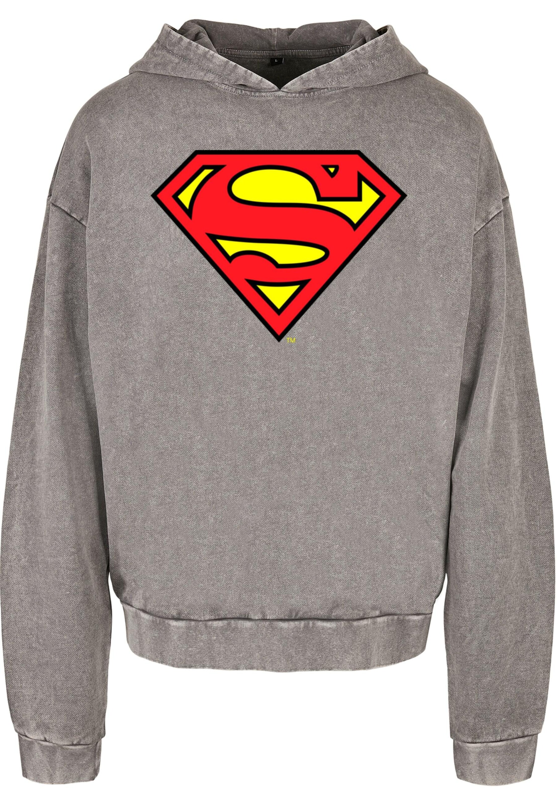 ABSOLUTE CULT Sweatshirt 'Superman Shield' in Grijs: voorkant