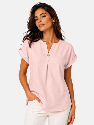 REGINA FASHION Bluza 'Blouse with button' | roza barva