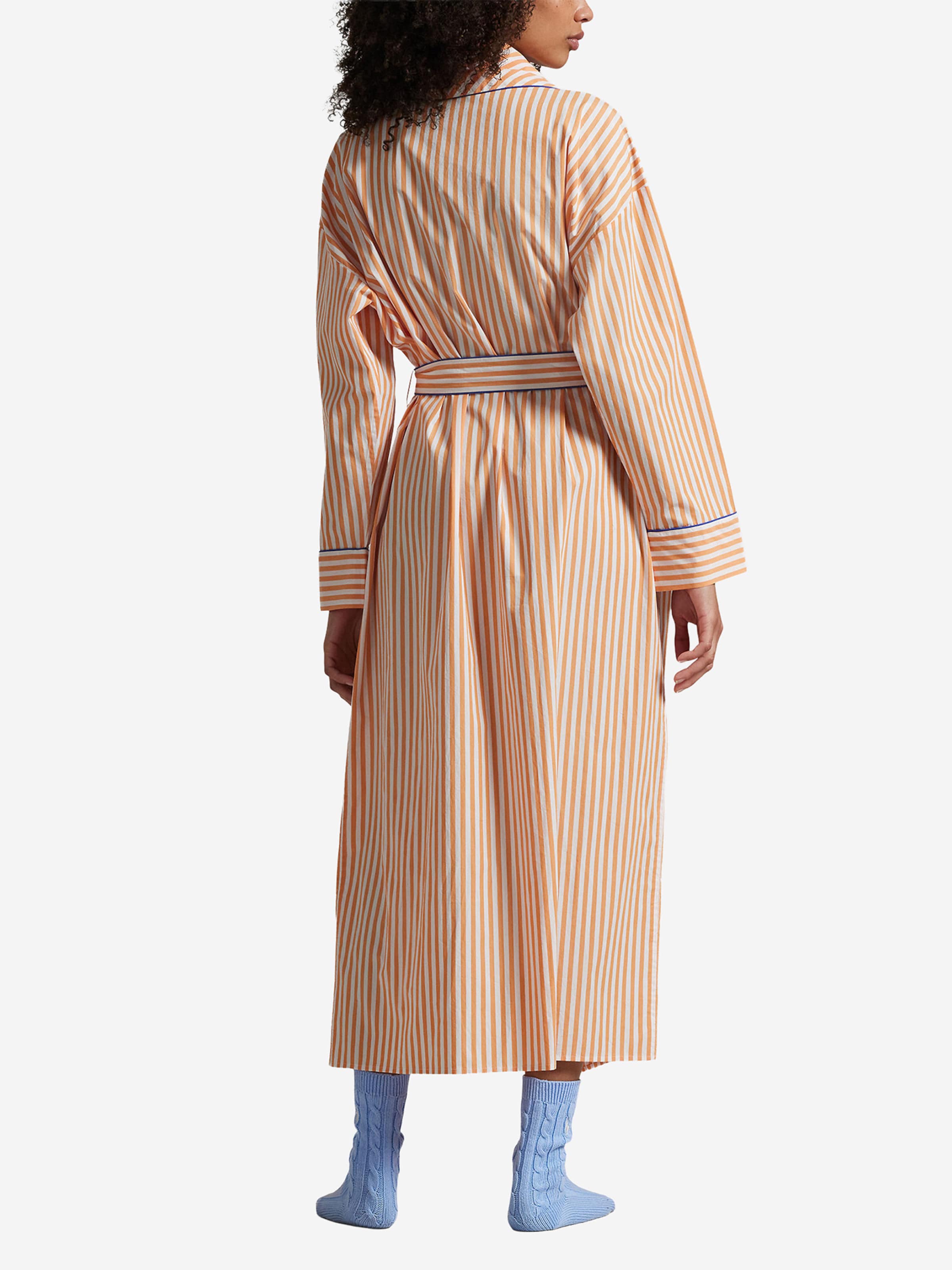 Polo Ralph Lauren Bathrobe short ' Shirting Stripes ' in Orange