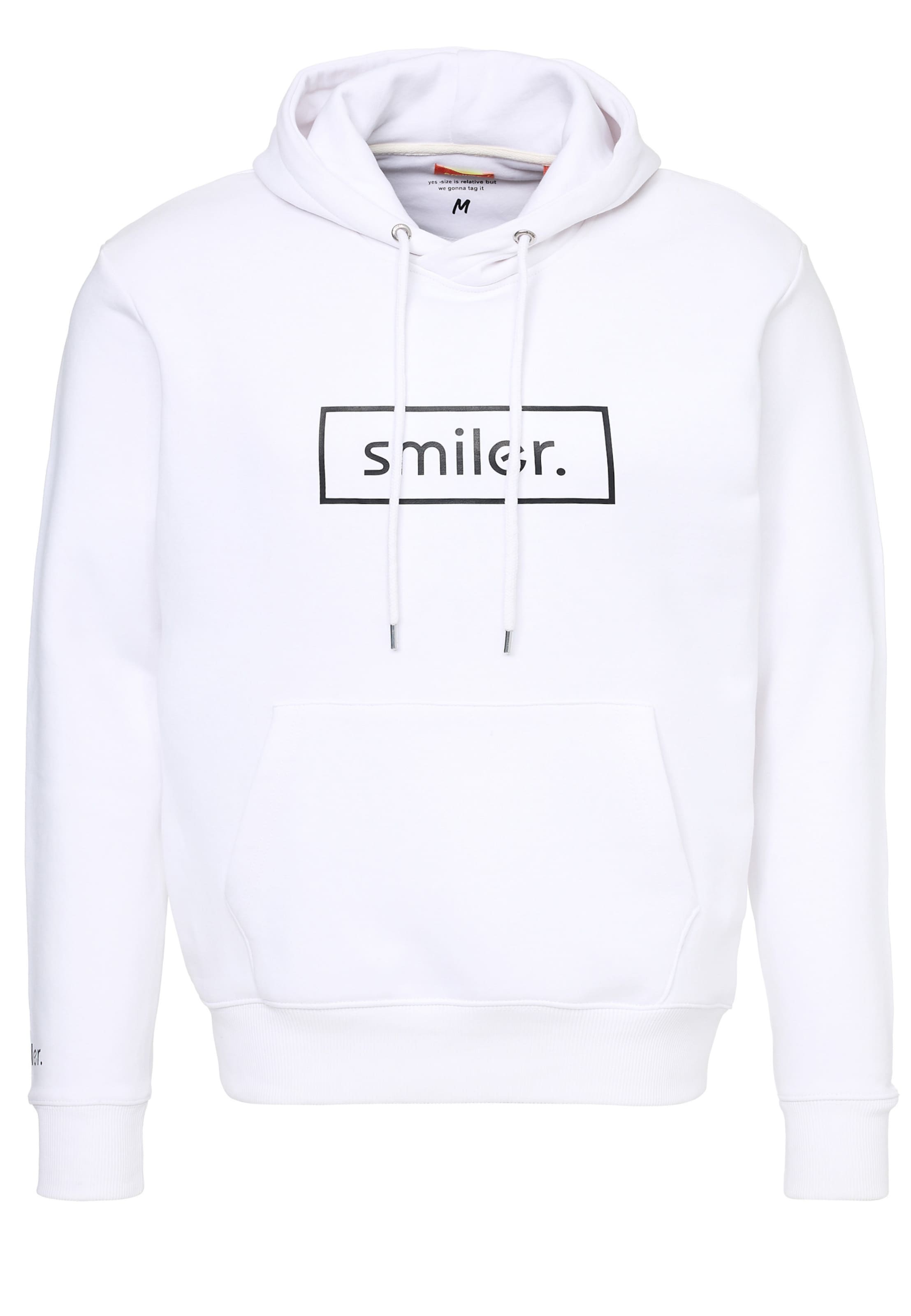 smiler. Sweatshirt 'Happy' in White: front