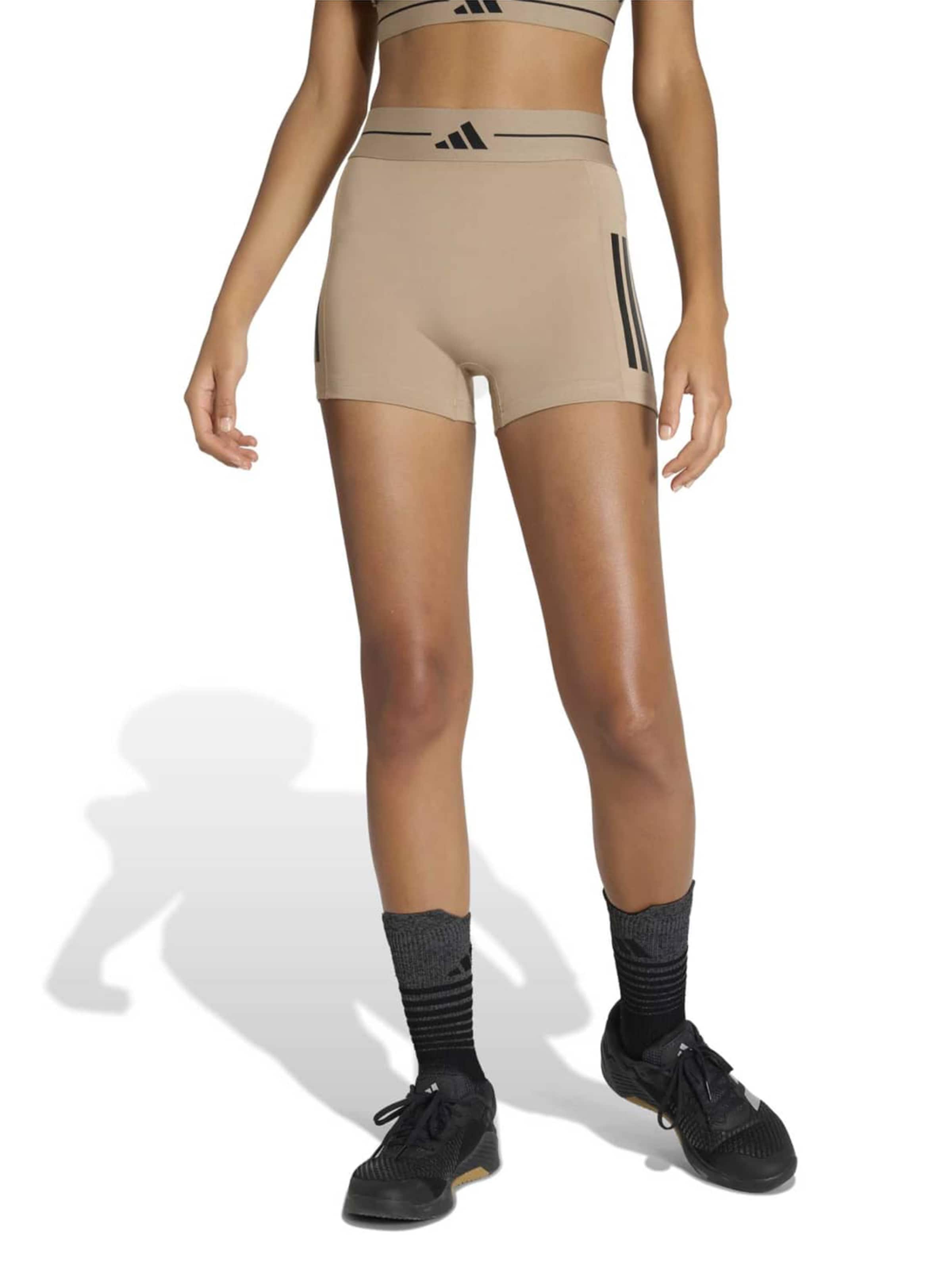 Skinny Pantaloni sportivi 'HYG' di ADIDAS PERFORMANCE in marrone: frontale