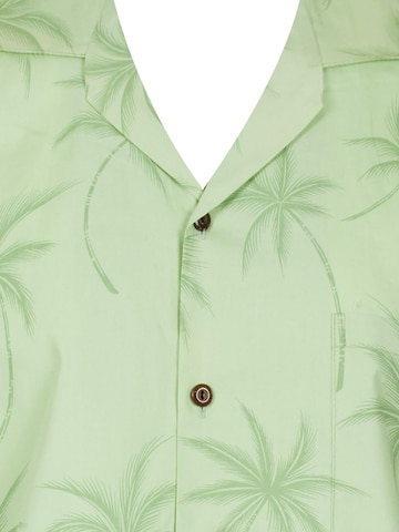 KY's Regular Fit Hemd 'Palmshadow' in Grün