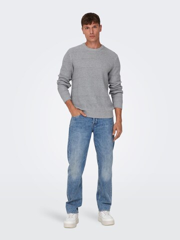 Only & Sons Sweater 'MARSHALL' in Grey