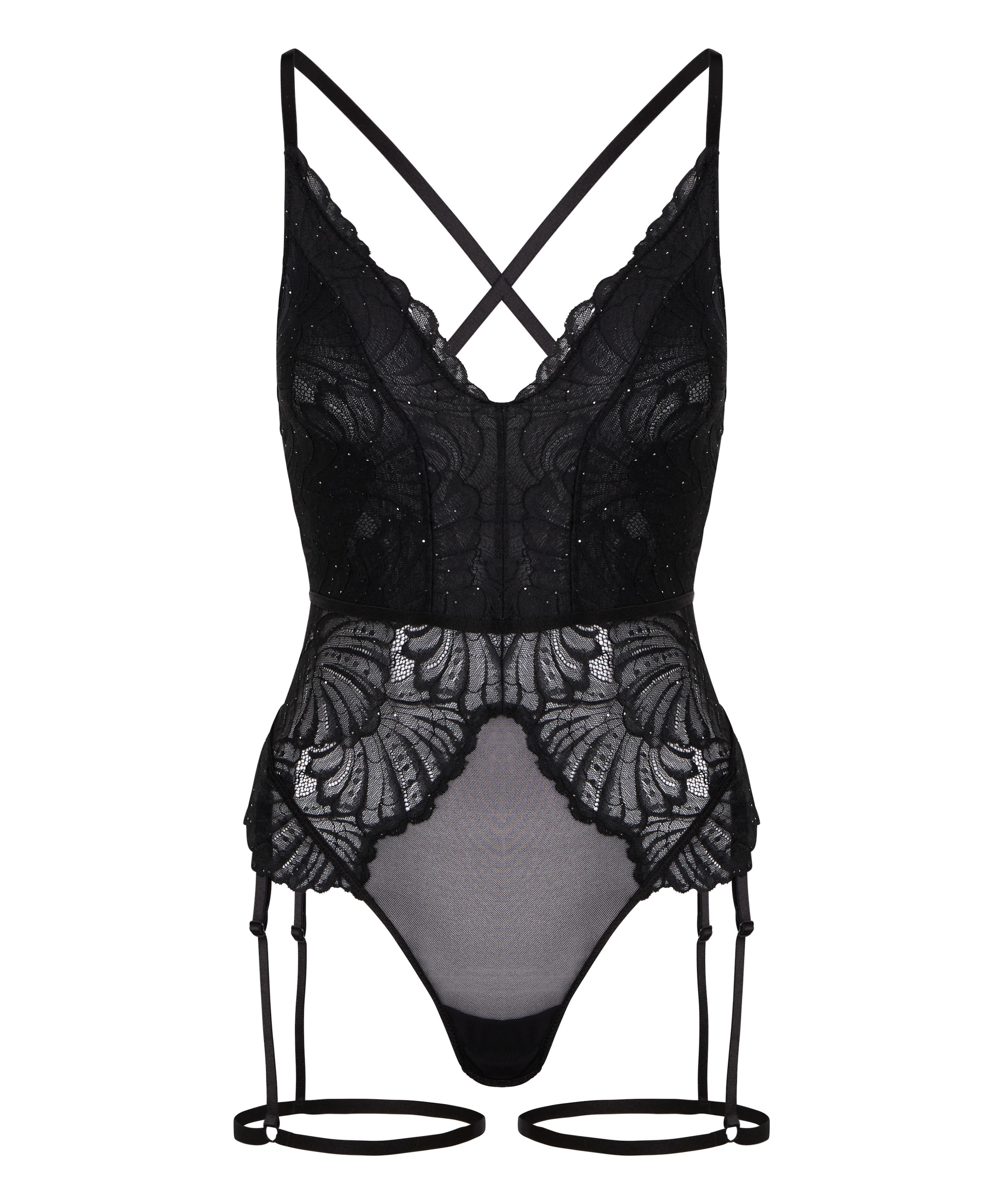 Hunkemöller Body 'Erica' in Zwart: voorkant