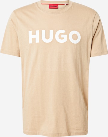 HUGO Футболка 'Dulivio' в Бежевый: спереди