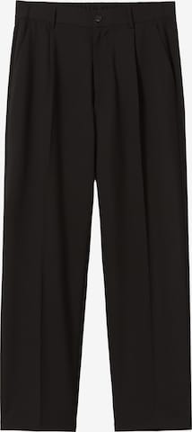Bershka Pleat-Front Pants in Black: front