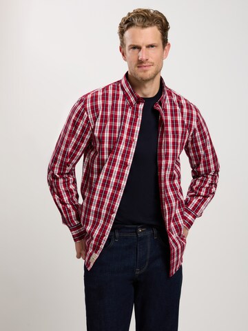 CROSS JEANS Regular Fit Hemd in Rot: Vorderseite